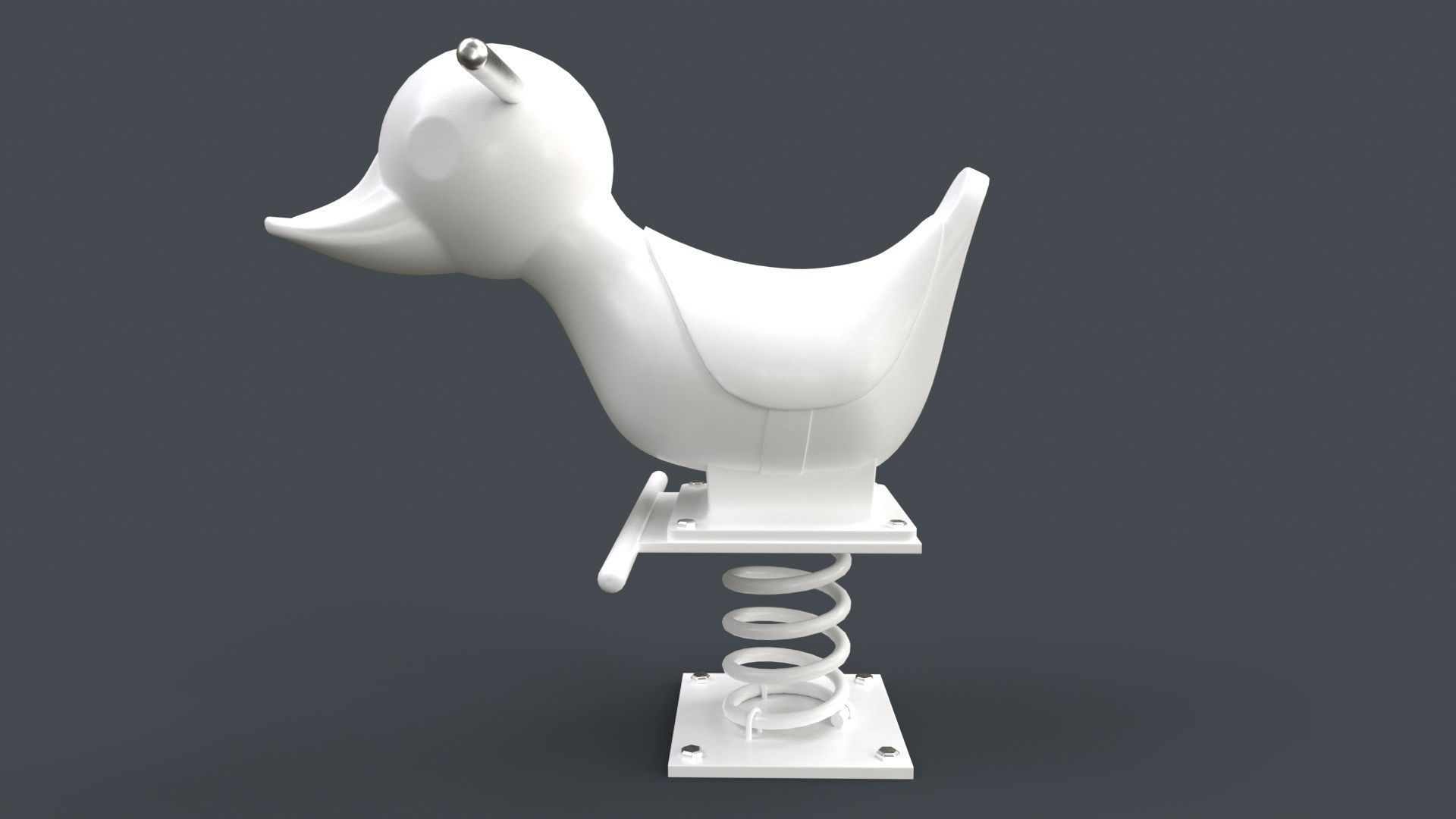 PBR Outdoor Spring Swing Playground Toy A Low-poly 3D model_31