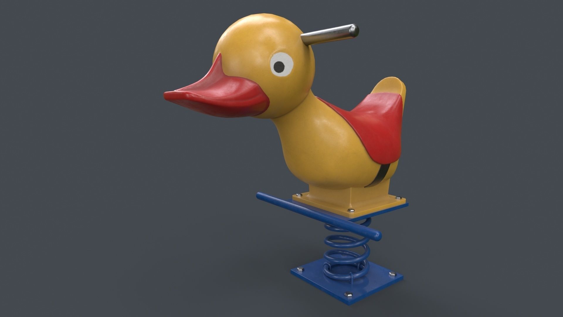 PBR Outdoor Spring Swing Playground Toy A Low-poly 3D model_12