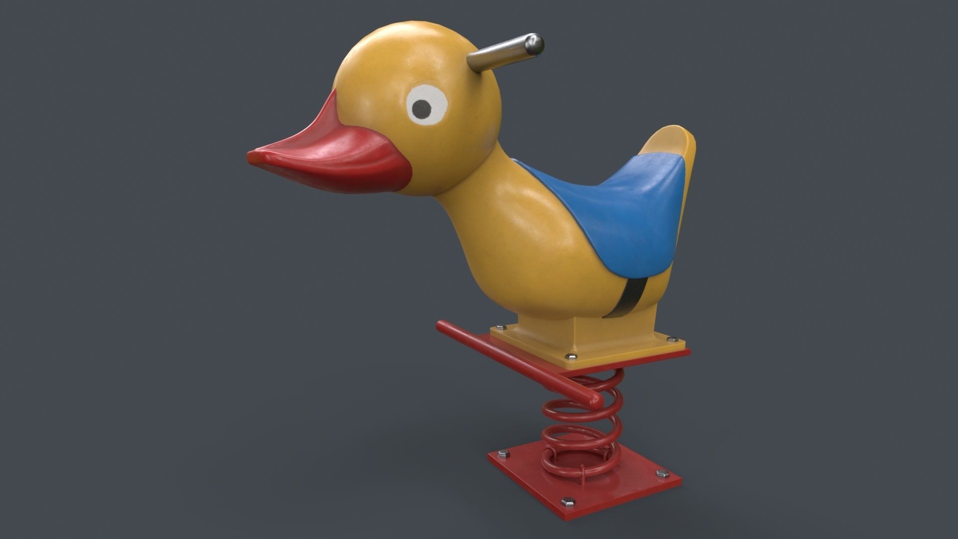 PBR Outdoor Spring Swing Playground Toy A Low-poly 3D model_3