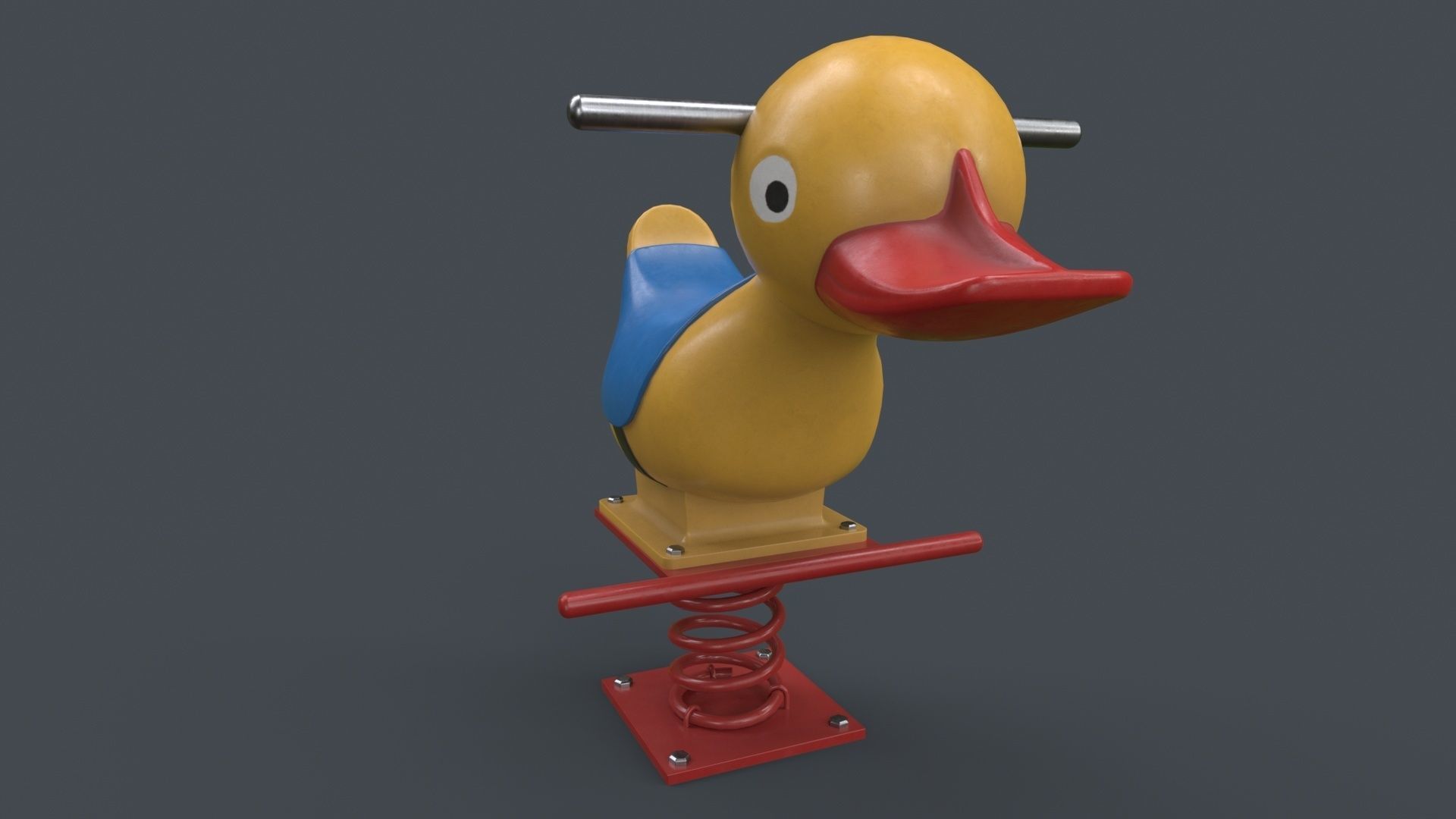 PBR Outdoor Spring Swing Playground Toy A Low-poly 3D model_5