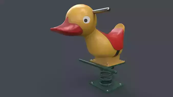 PBR Outdoor Spring Swing Playground Toy A Low-poly 3D model