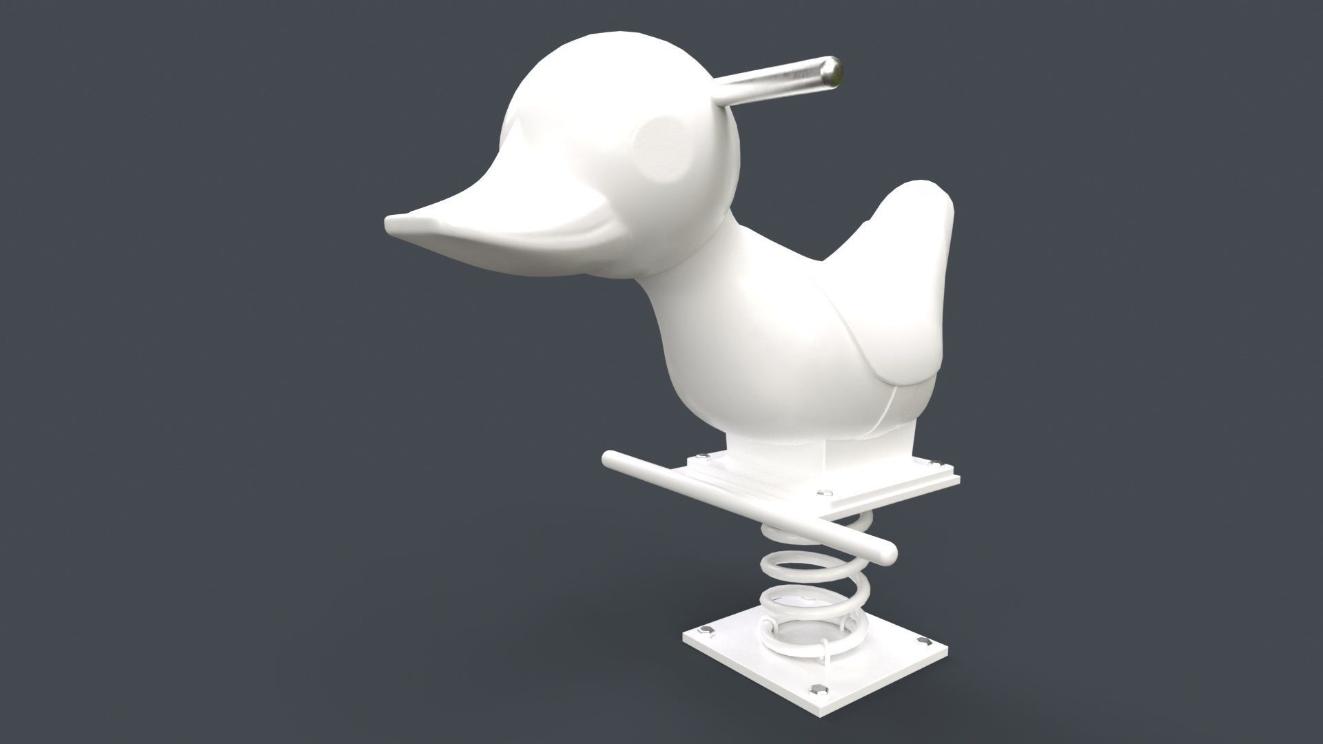 PBR Outdoor Spring Swing Playground Toy A Low-poly 3D model_29