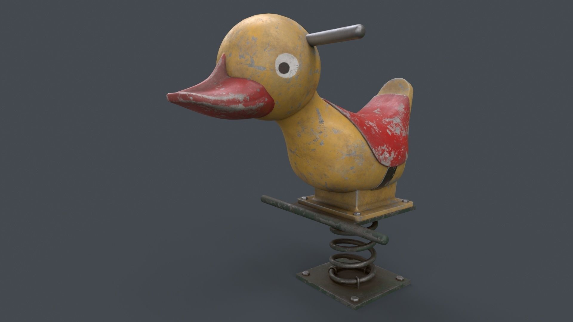 PBR Outdoor Spring Swing Playground Toy A Low-poly 3D model_22