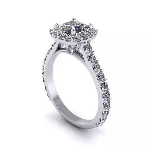 Hallo Round Wedding Ring 3D print model