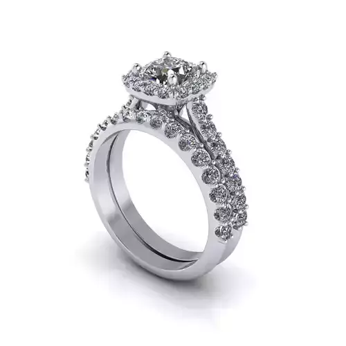 Nice Halo Diamond Ring 
