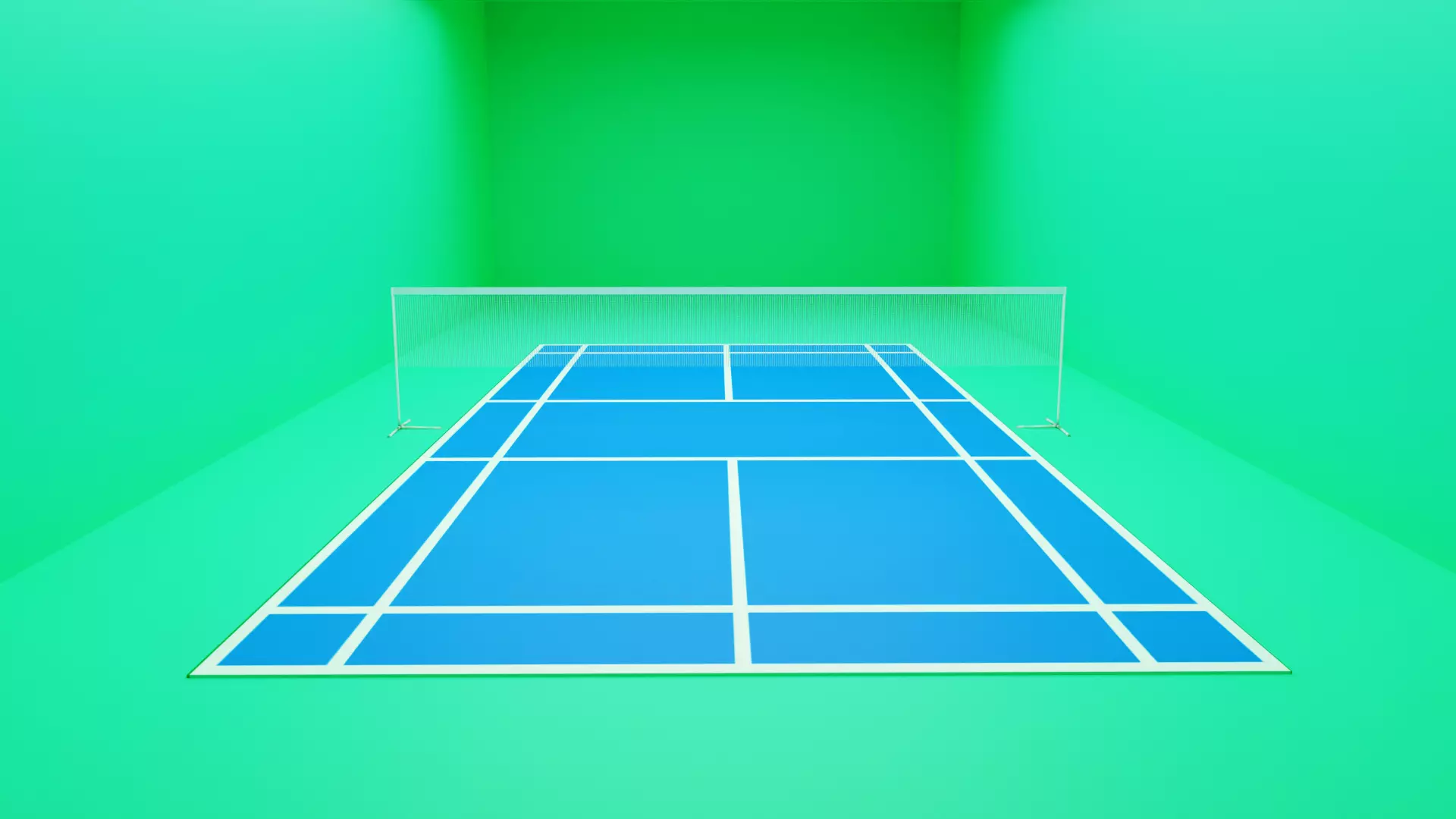 Badminton Court 3D model_0