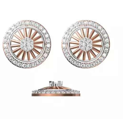 Women Diamond Earrings STL FBX JCD Details