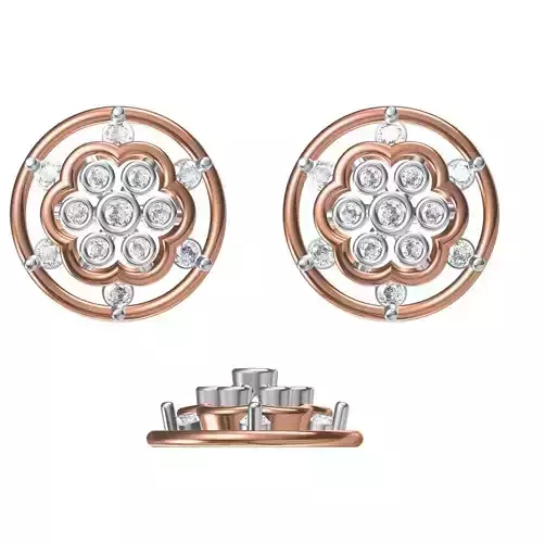 Women Diamond Earrings STL FBX JCD Details