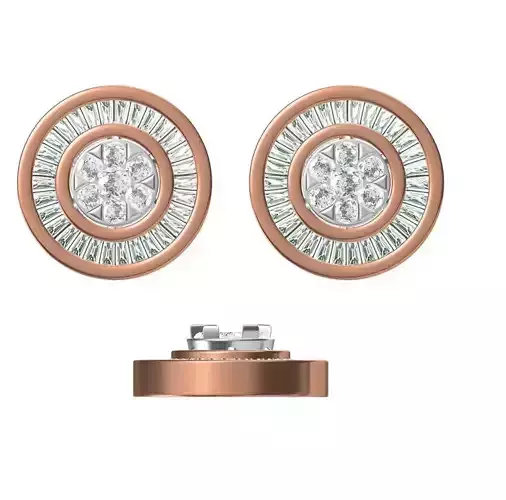 Women Diamond Earrings STL FBX JCD Details