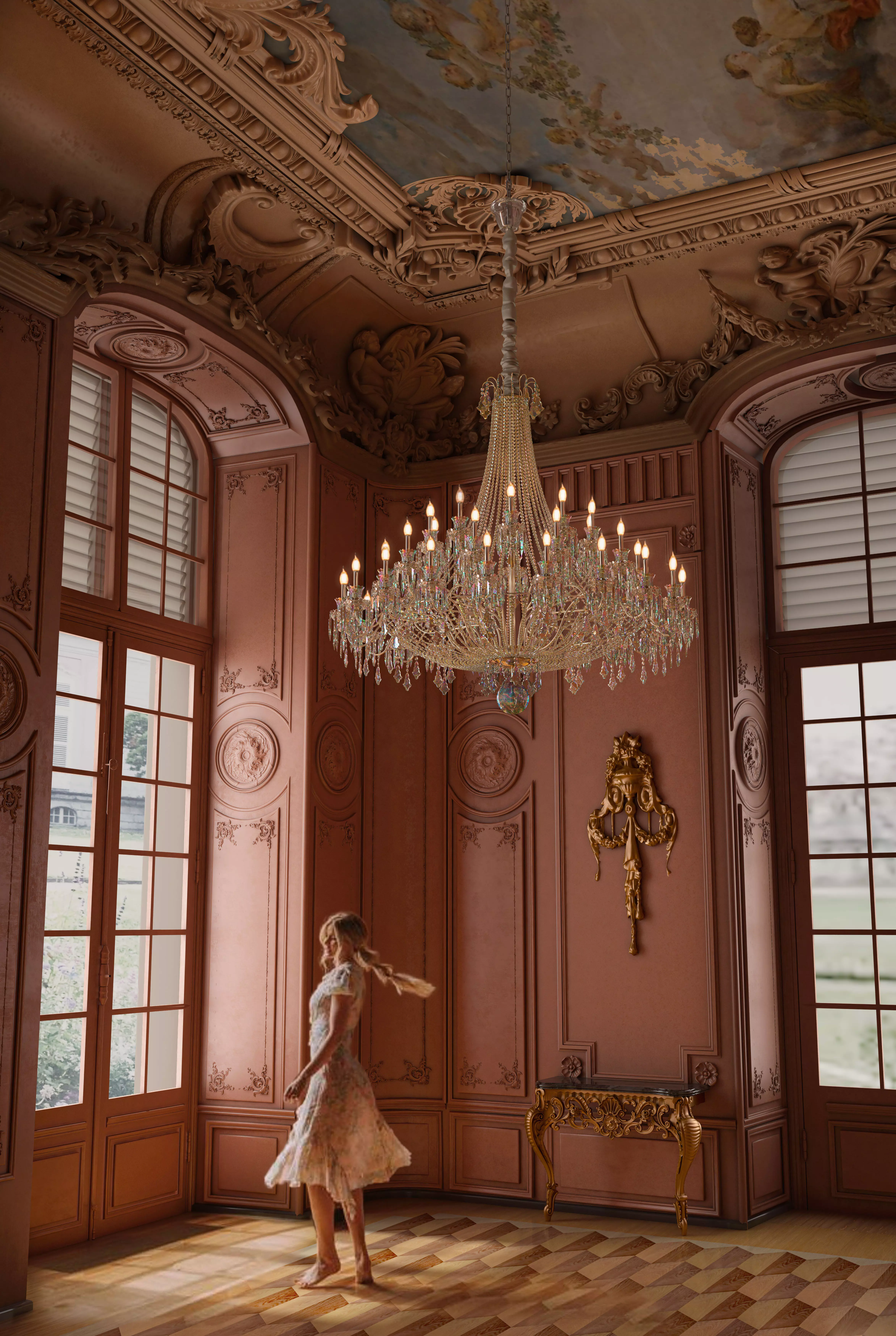 Museum of Classical School 3D scene  Low-poly 3D model_0