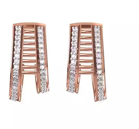Women Diamond Earrings STL FBX JCD Details