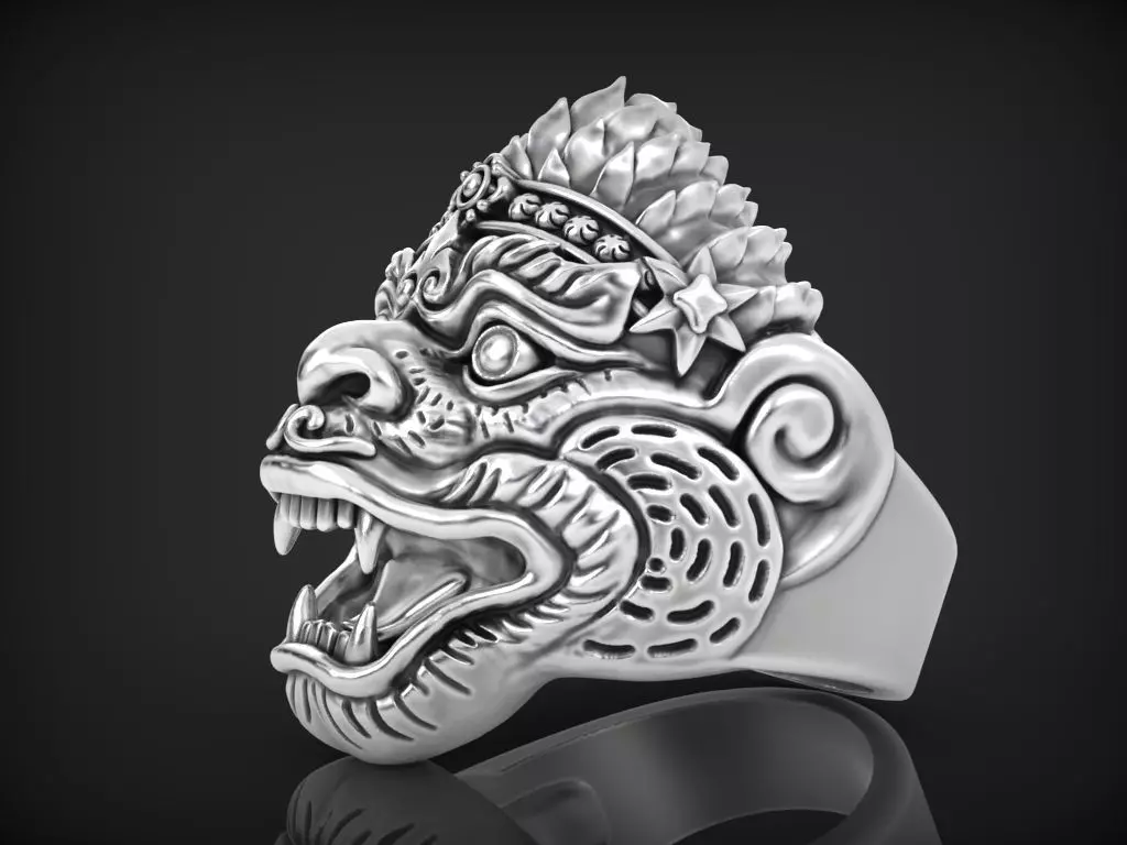 Hanuman Ring 3D print model_0