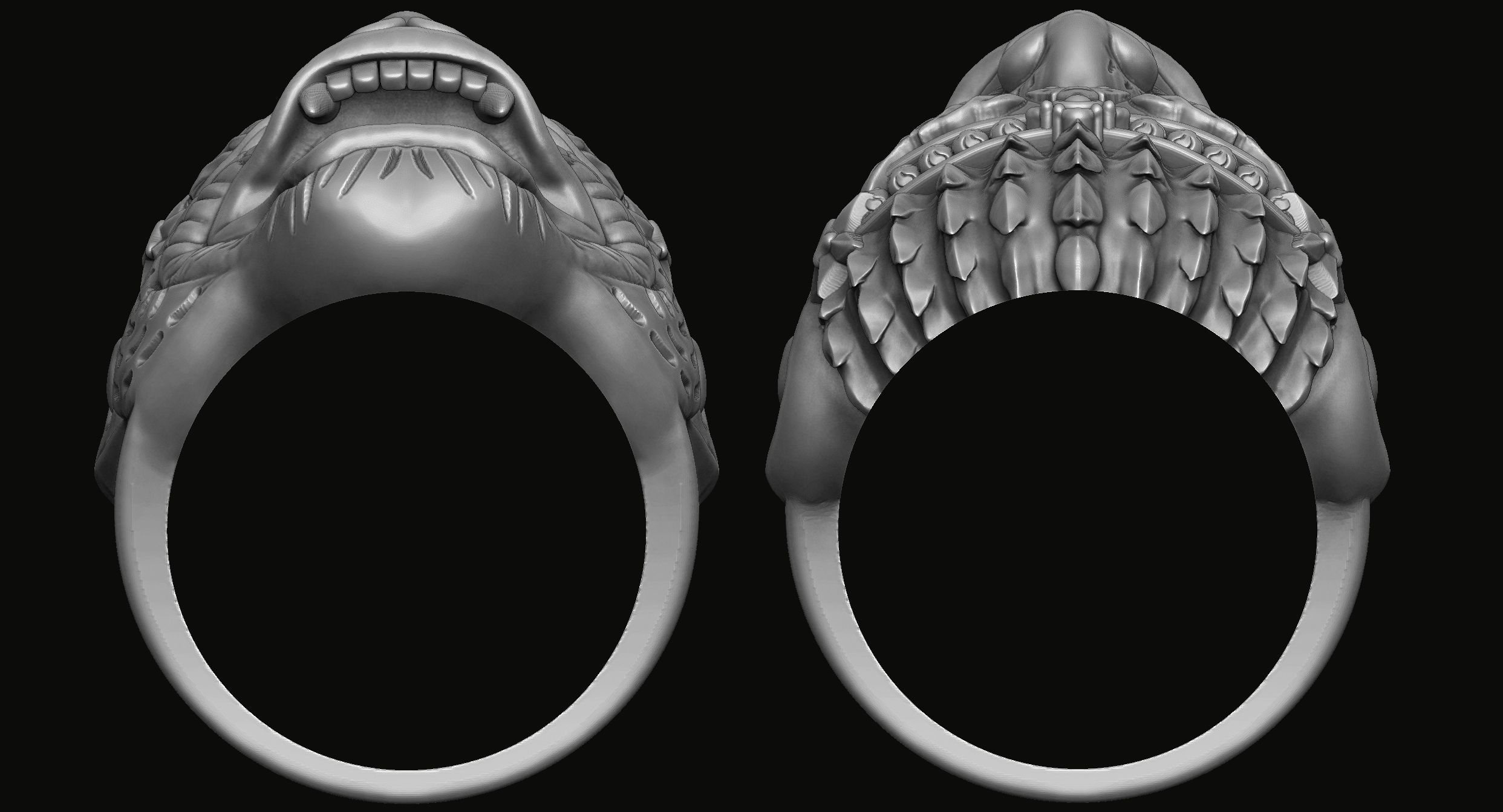 Hanuman Ring 3D print model_5