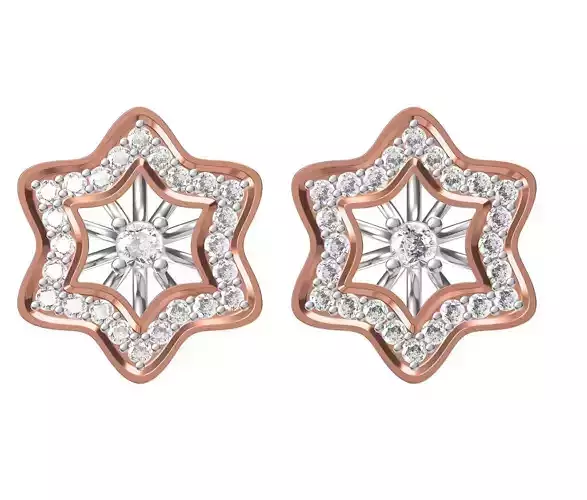 Women Diamond Earrings STL FBX JCD Details