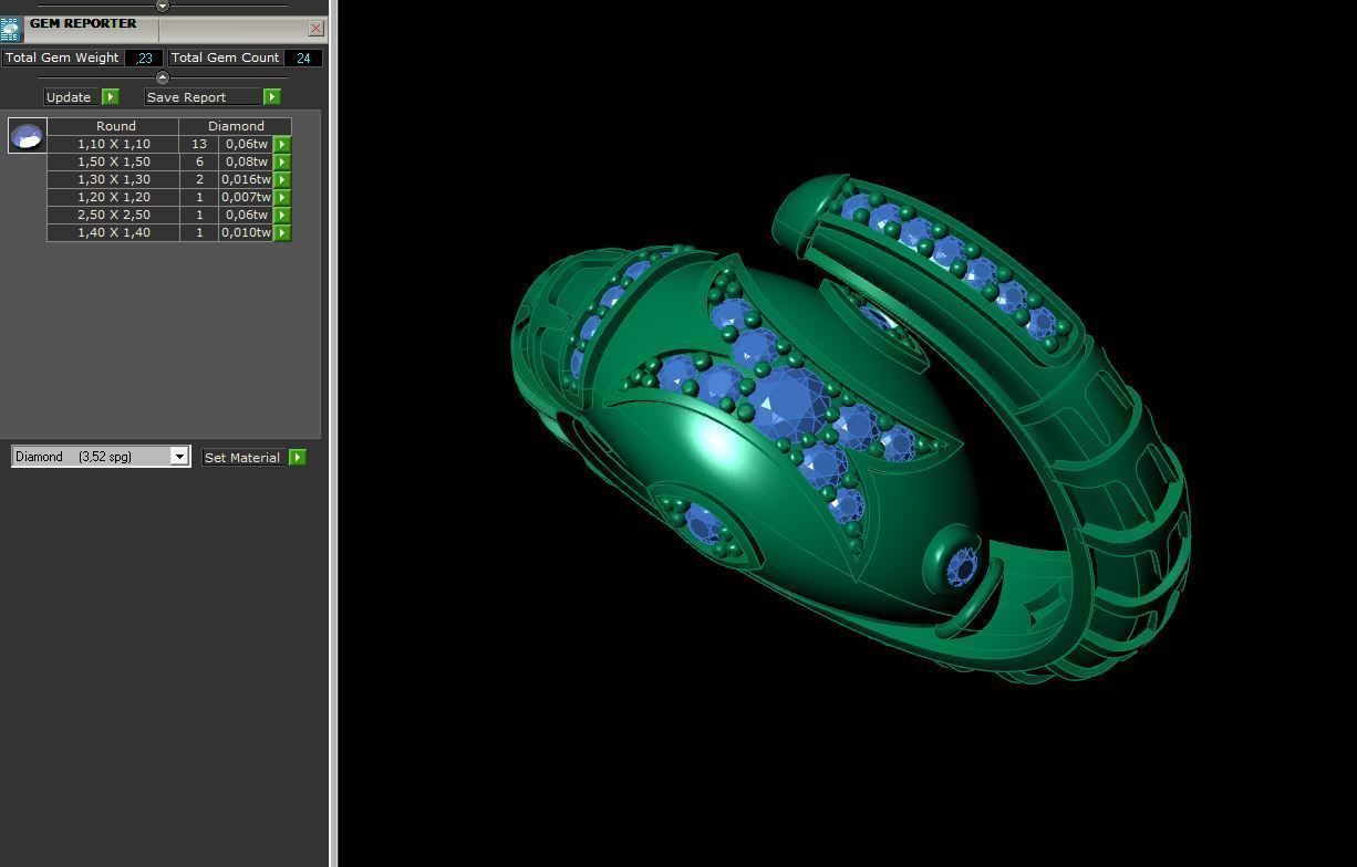 Enamel snake ring 3D print model 3D print model_14