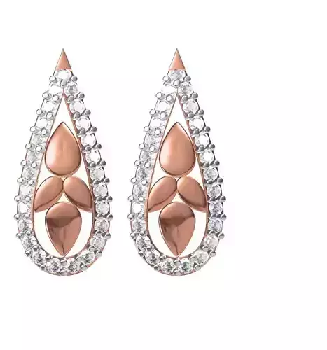 Women Diamond Earrings STL FBX JCD Details