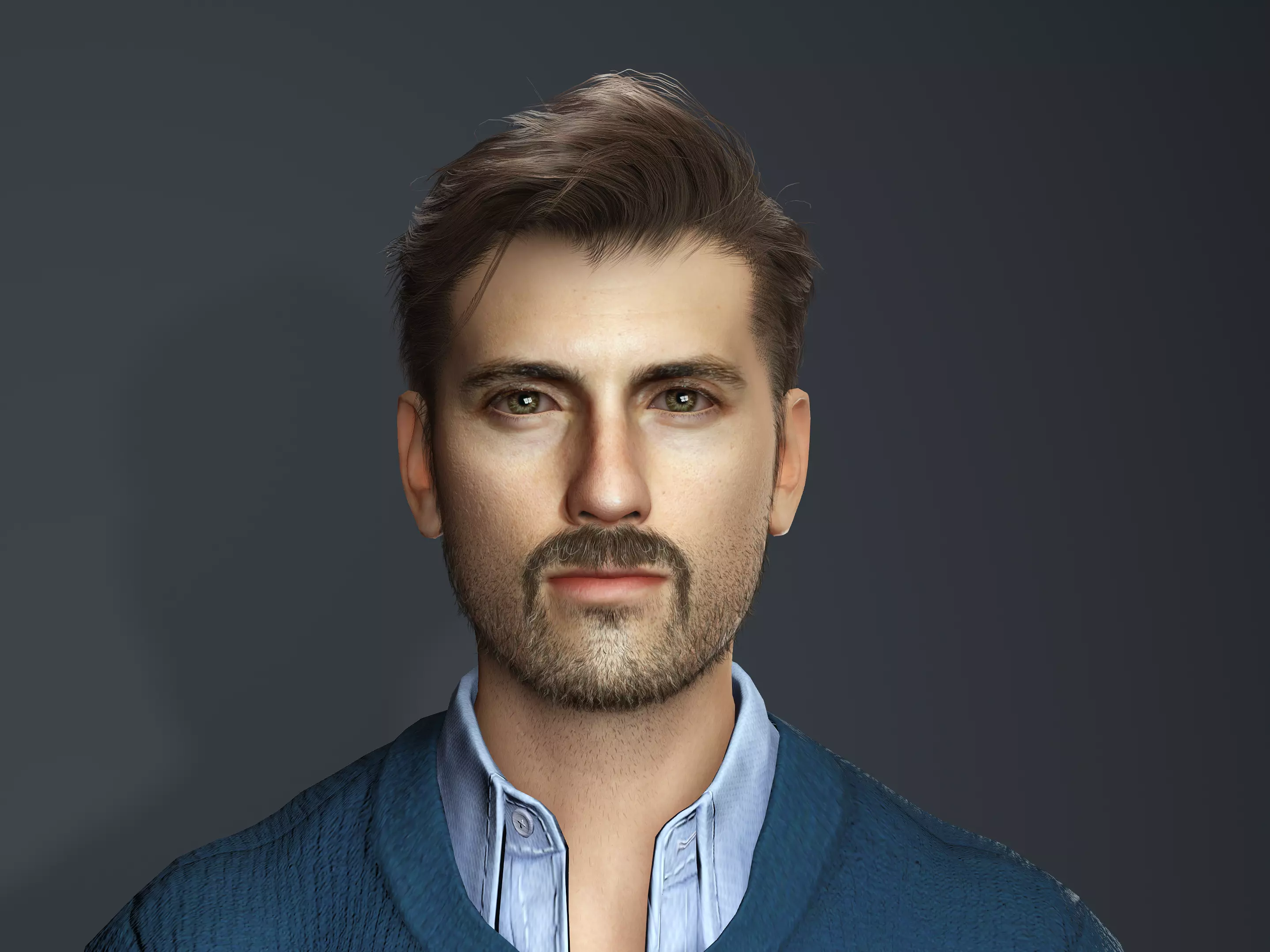 Russ-Male Character Low-poly 3D model_0