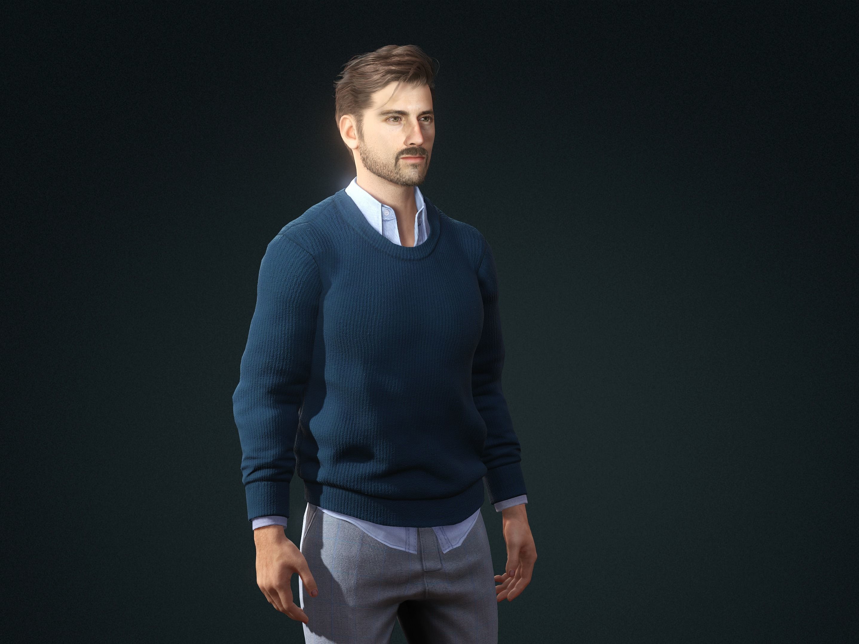 Russ-Male Character Low-poly 3D model_8