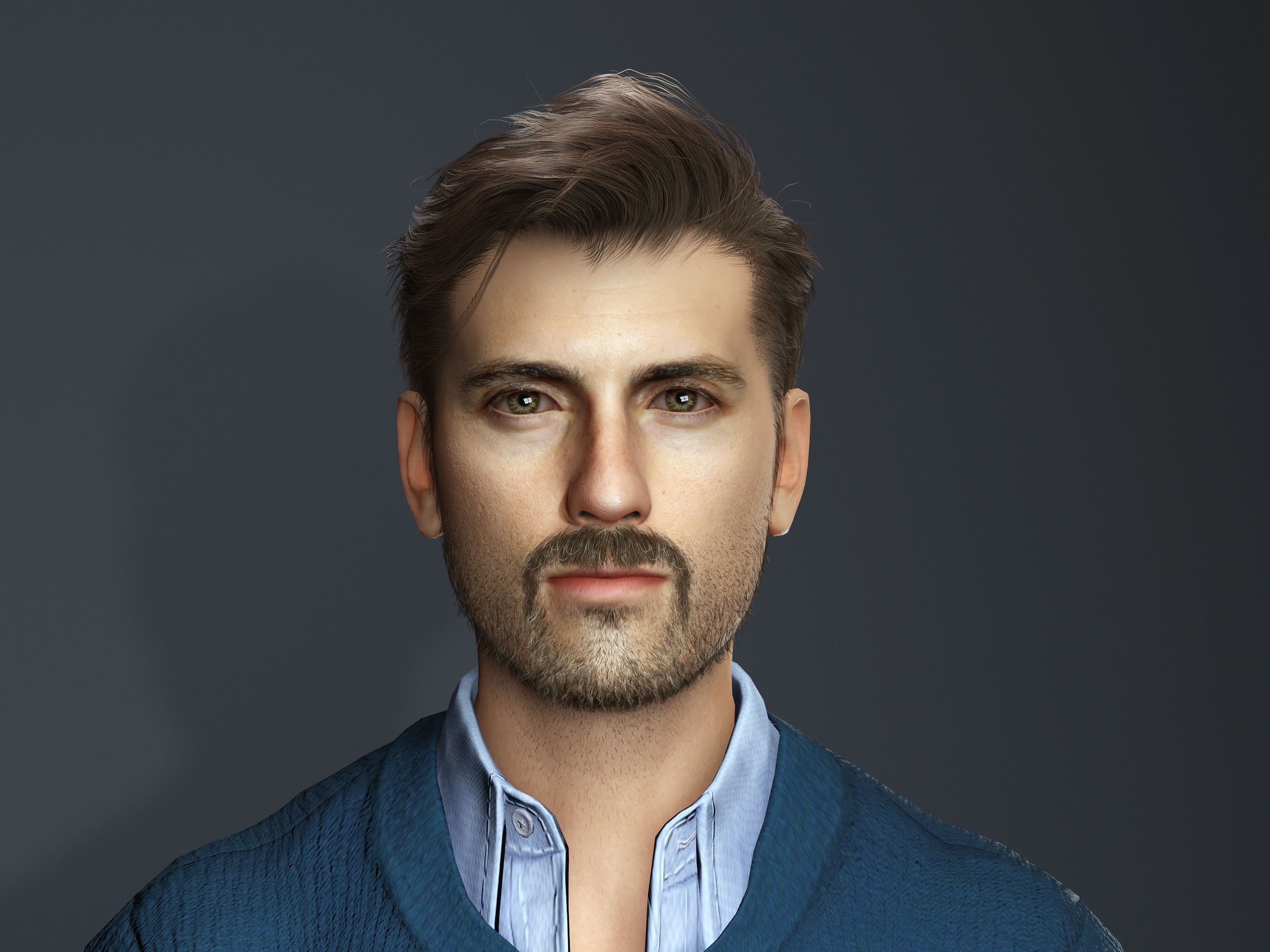 Russ-Male Character Low-poly 3D model_7