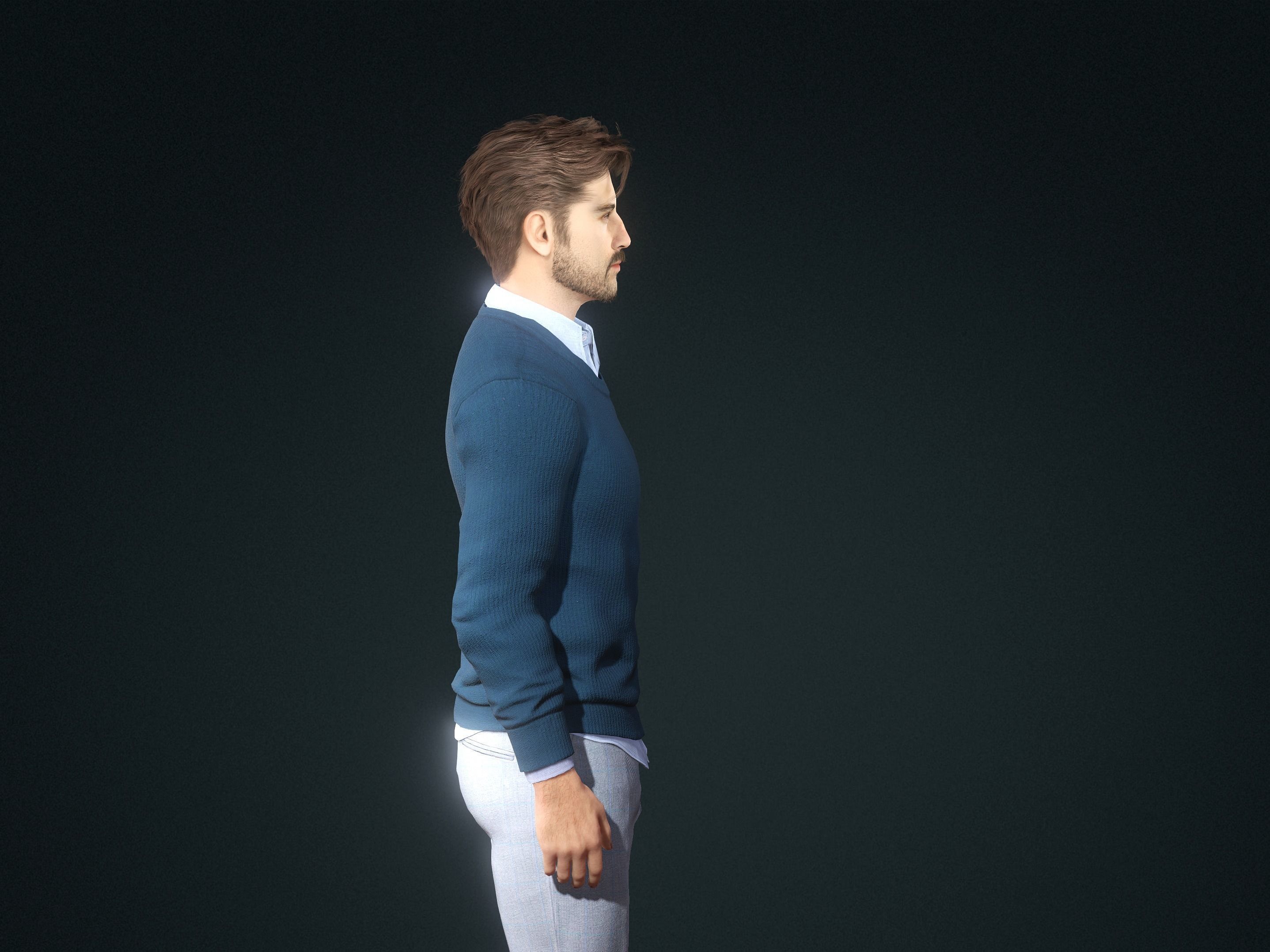 Russ-Male Character Low-poly 3D model_2