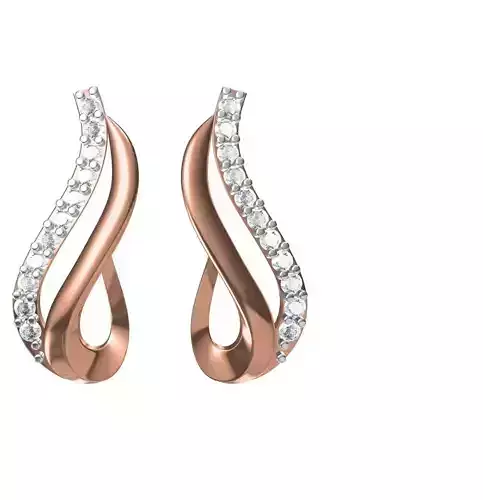 Women Diamond Earrings STL FBX JCD Details