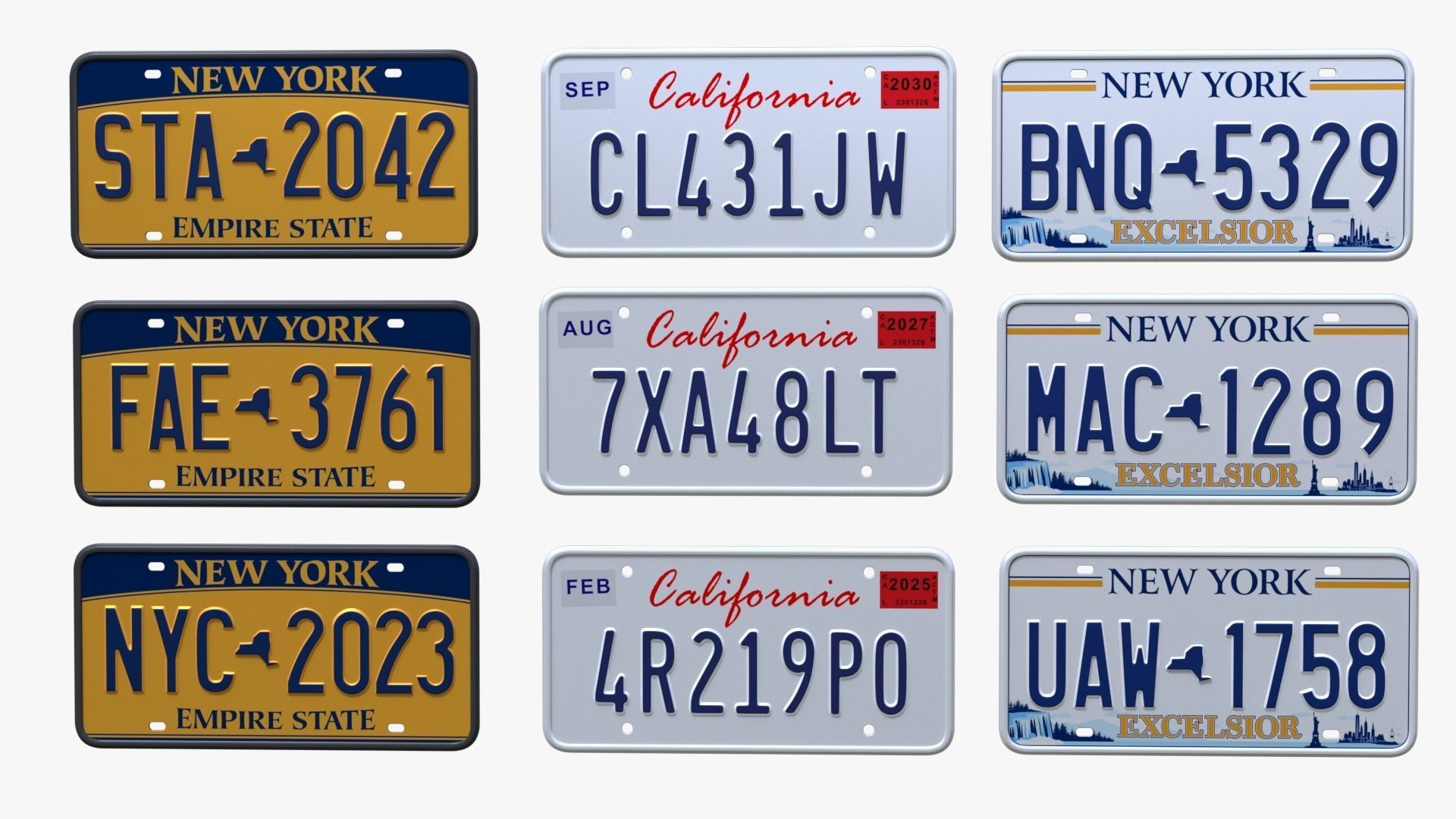 License Plate USA 3D model | CGTrader