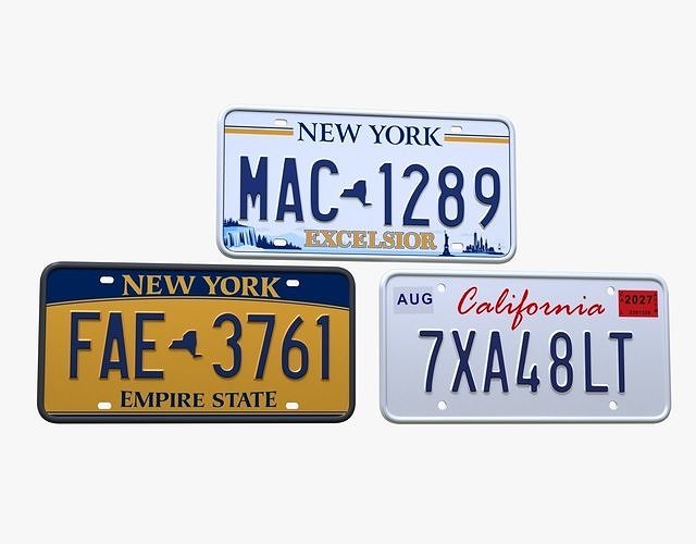 License Plate USA 3D model | CGTrader