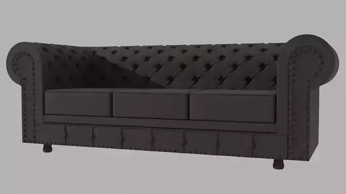 Fabric Sofa Wood Sofa Fabric Couch Reclaimed Wood Sofa 3D Model