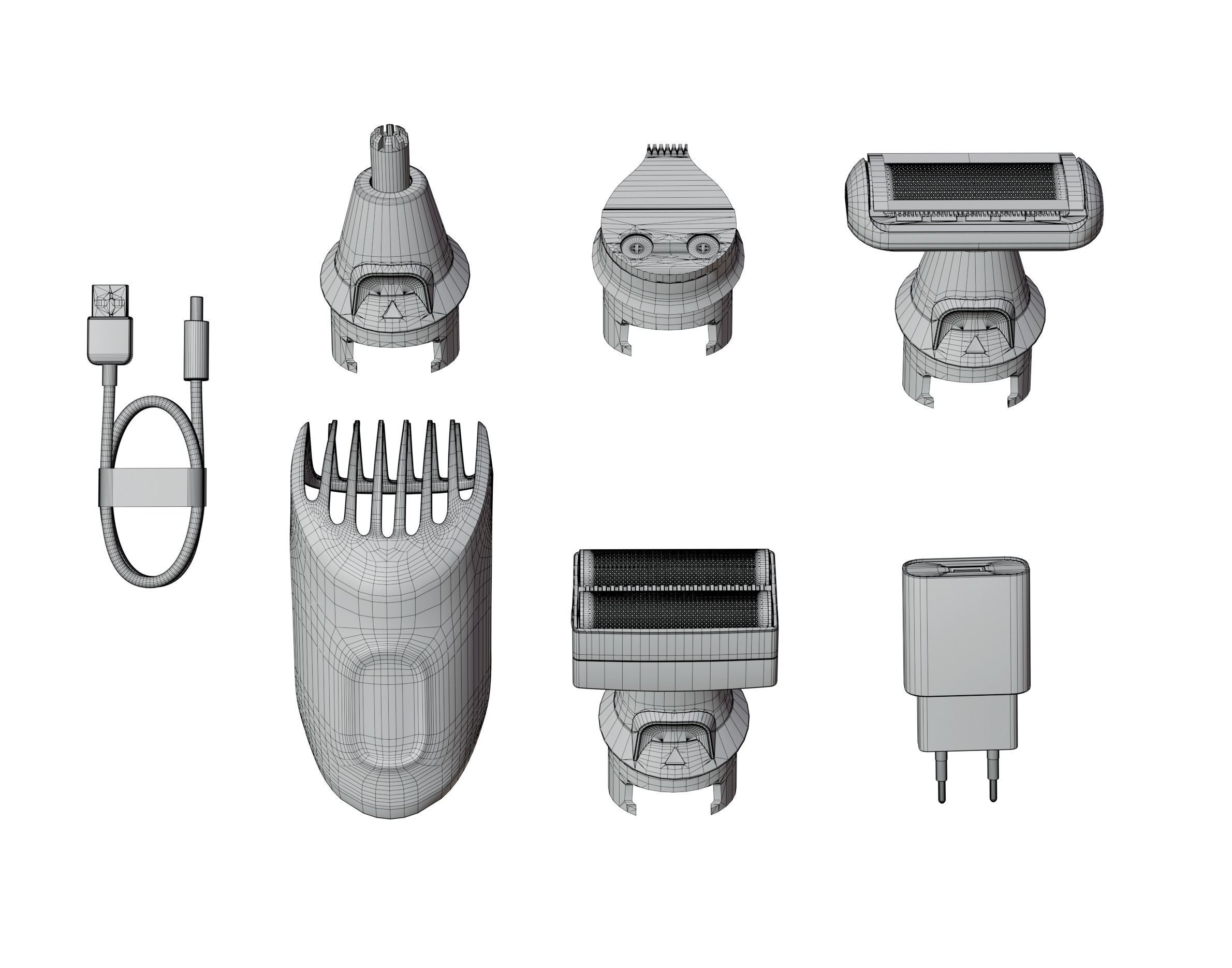 Hair Clipper Trimmer 3D Model 3D model_8