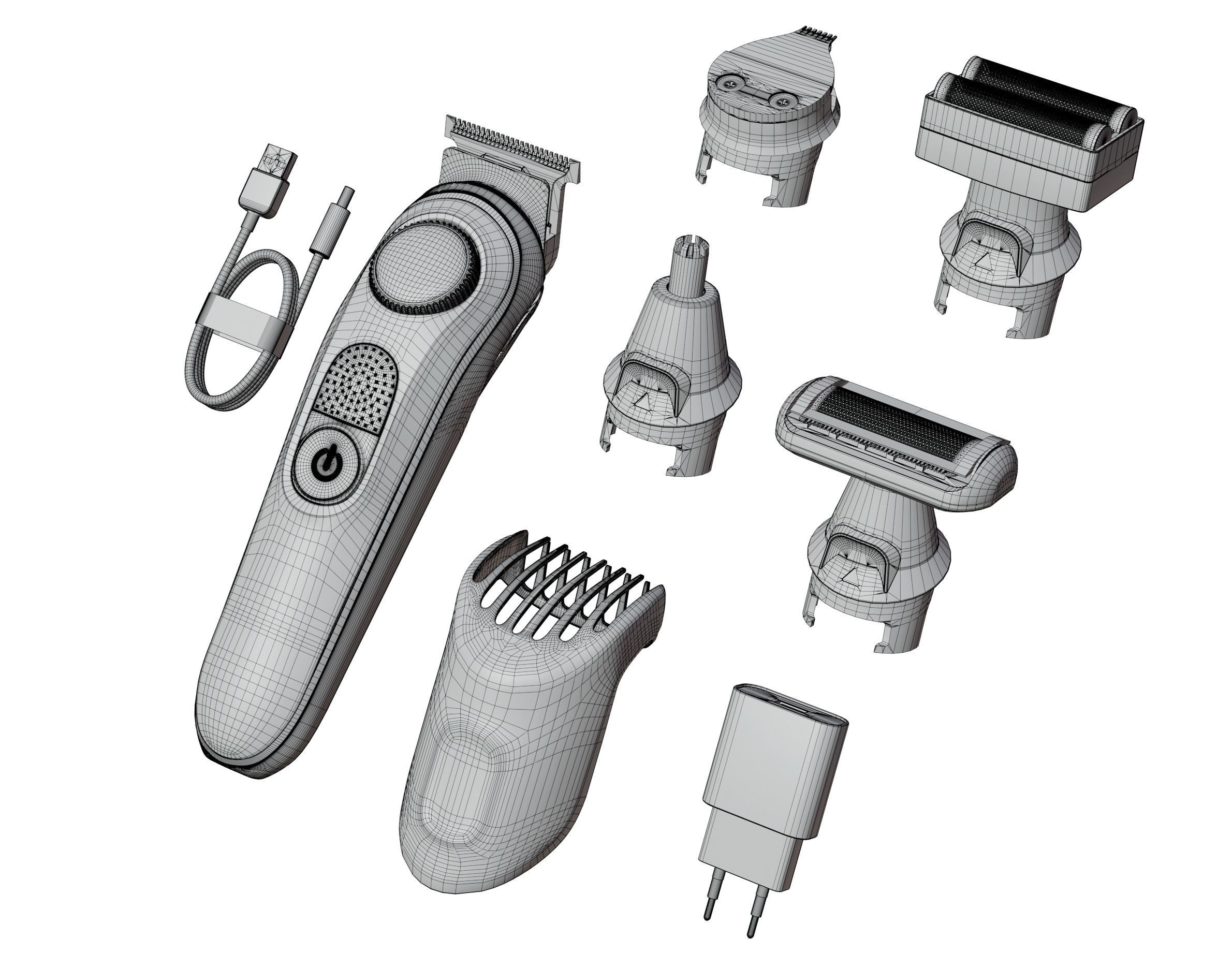 Hair Clipper Trimmer 3D Model 3D model_11