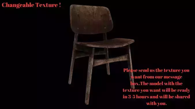 Free Chair Game Ready - Low Poly 3D Model - Old Chair 3D Low-poly 3D model
