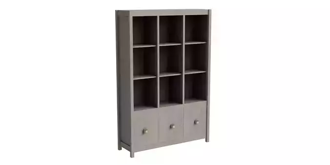 Light Gray Wooden Shelf Storage