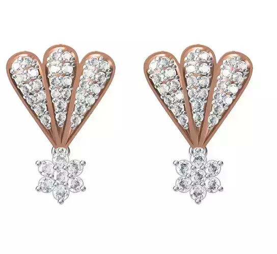 Women Diamond Earrings STL FBX JCD Details
