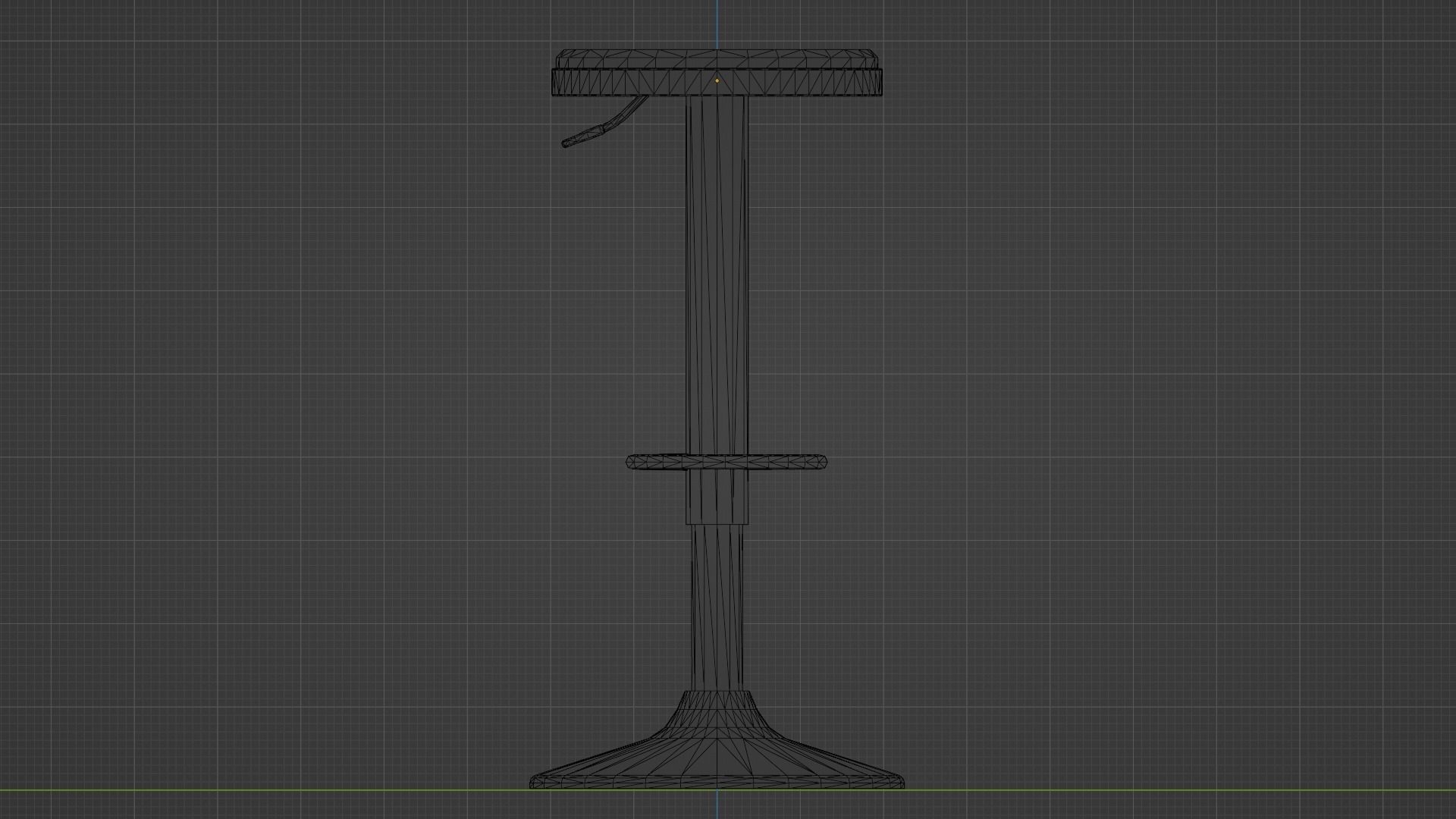 Bar Stool Low-poly 3D model_3