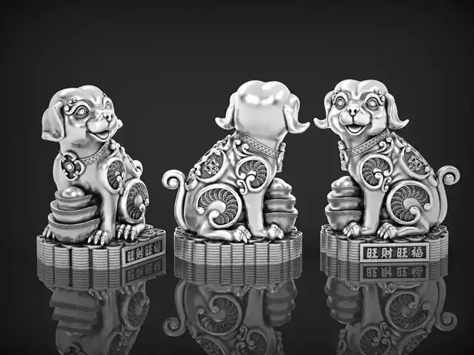 Dog Statue 3D print model