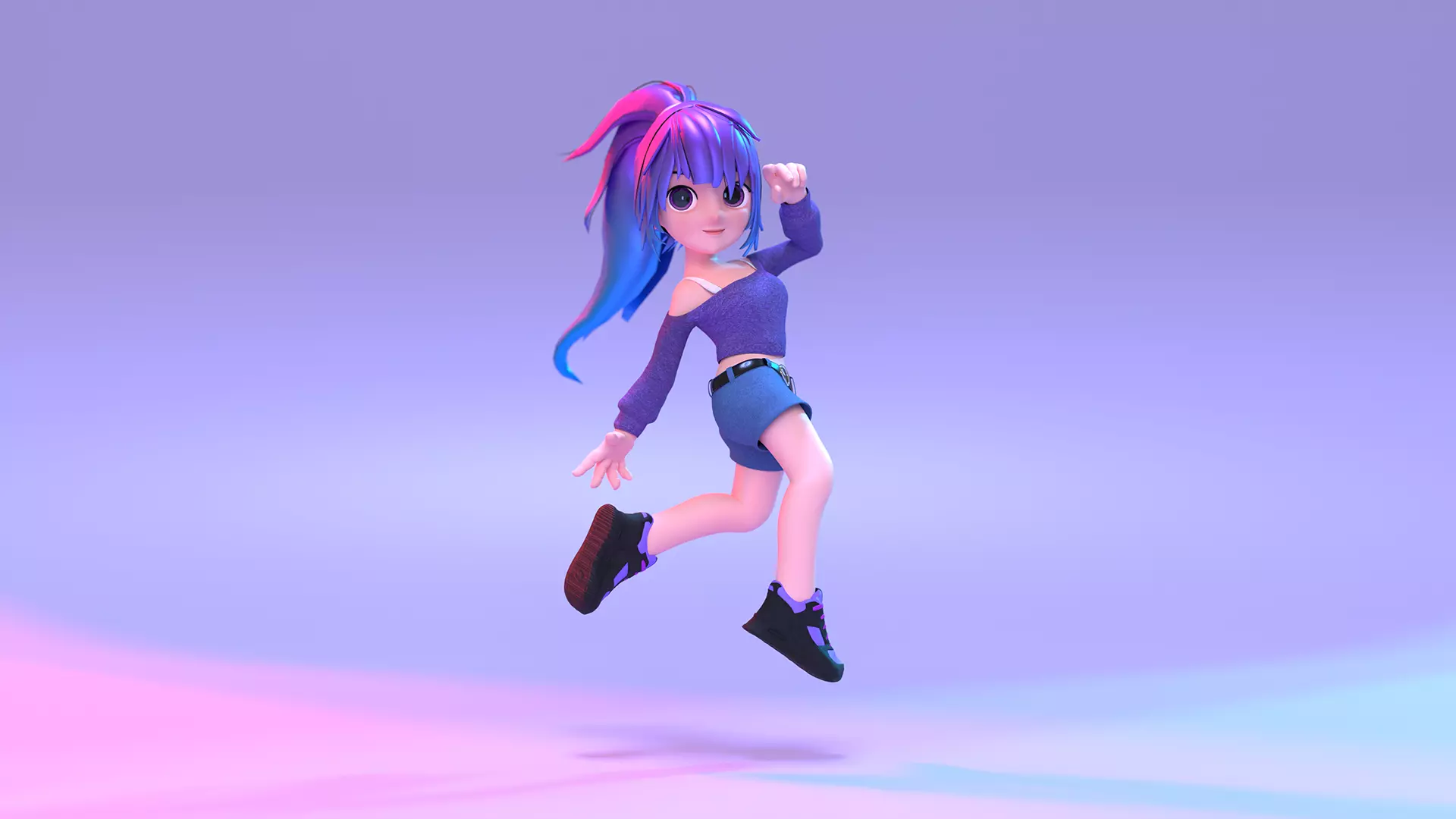 Poppy Cartoon Character Low-poly 3D model_0