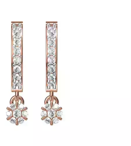 Women Diamond Earrings STL FBX JCD Details
