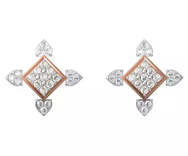 Women Diamond Earrings STL FBX JCD Details