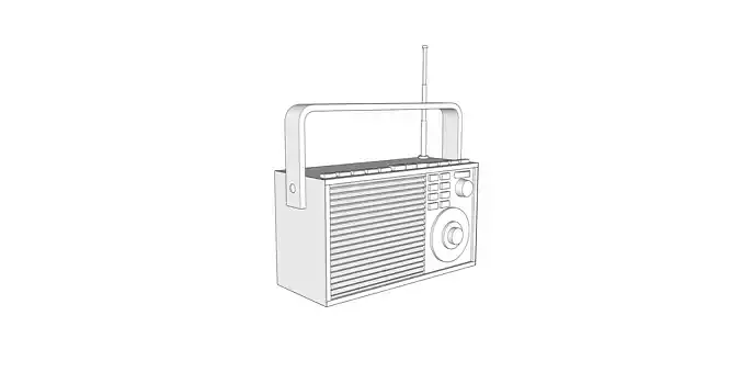 Simple Radio Free low-poly 3D model