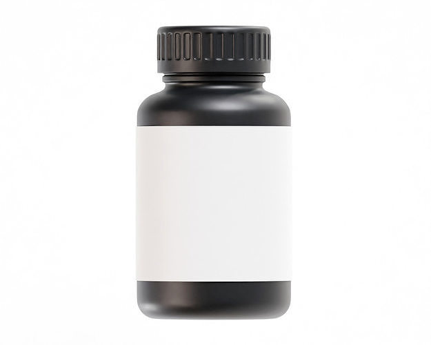 Supplement Bottle 3d model Low-poly 3D model