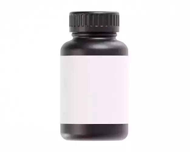 Supplement Bottle 3d model Low-poly 3D model