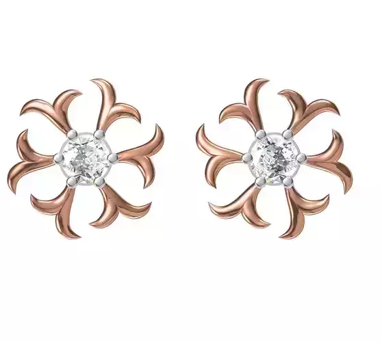 Women Diamond Earrings STL FBX JCD Details