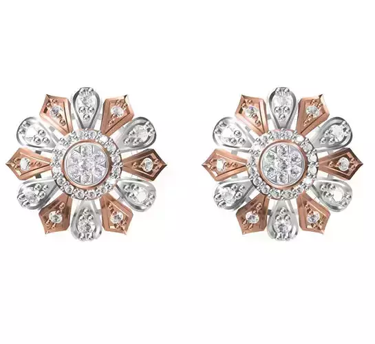 Women Diamond Earrings STL FBX JCD Details