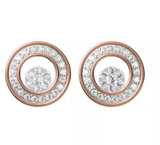 Women Diamond Earrings STL FBX JCD Details