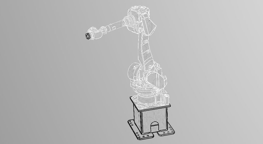 Nachi MC50 Robot W Stand Free 3D model_23
