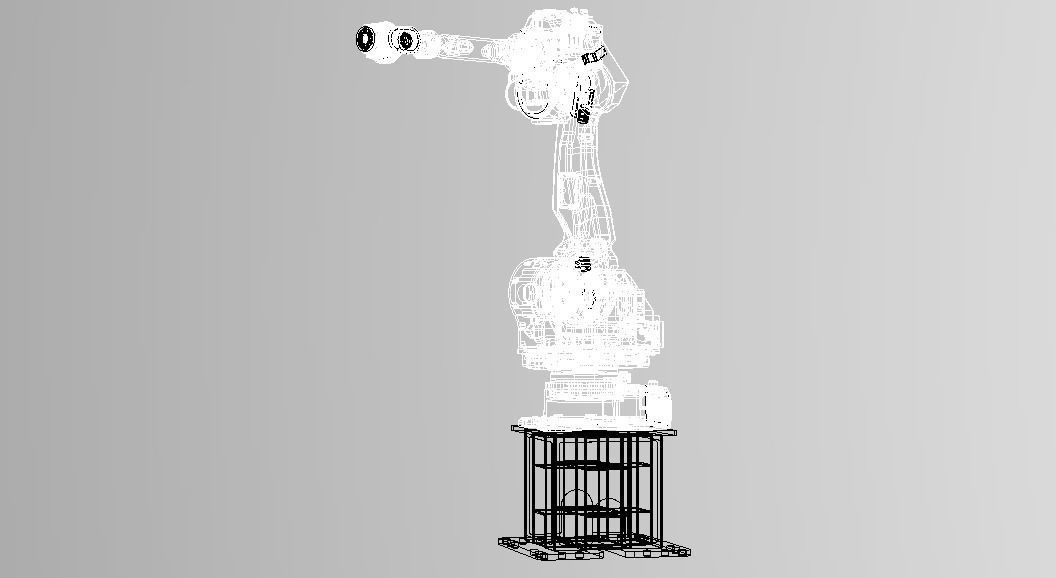 Nachi MC50 Robot W Stand Free 3D model_28