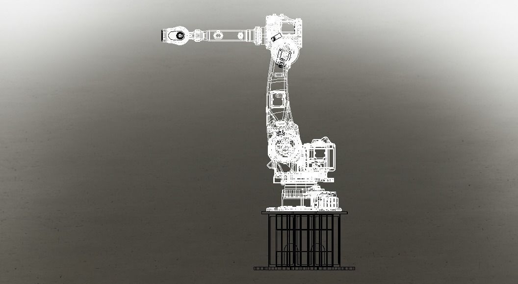 Nachi MC50 Robot W Stand Free 3D model_16