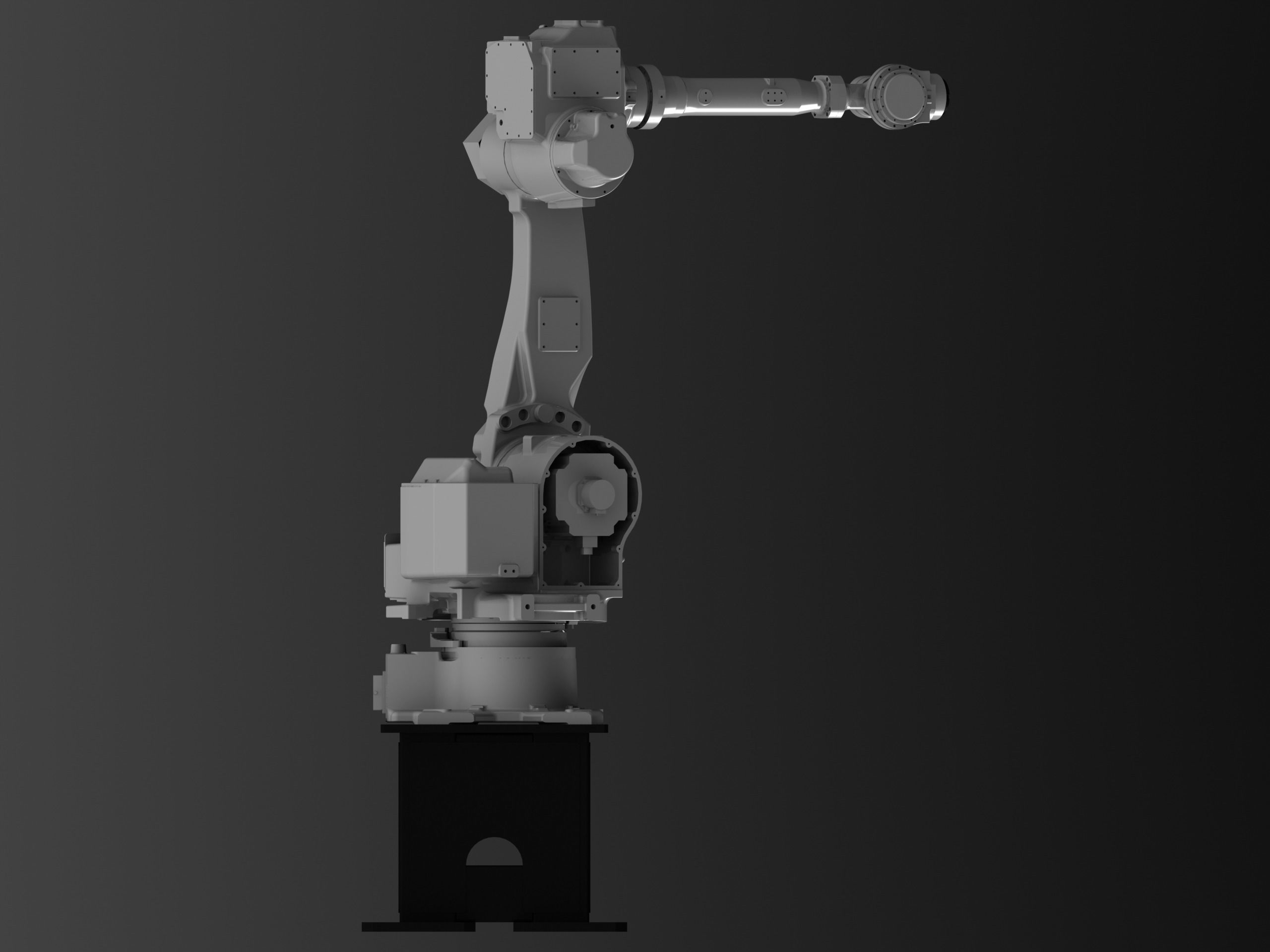 Nachi MC50 Robot W Stand Free 3D model_1