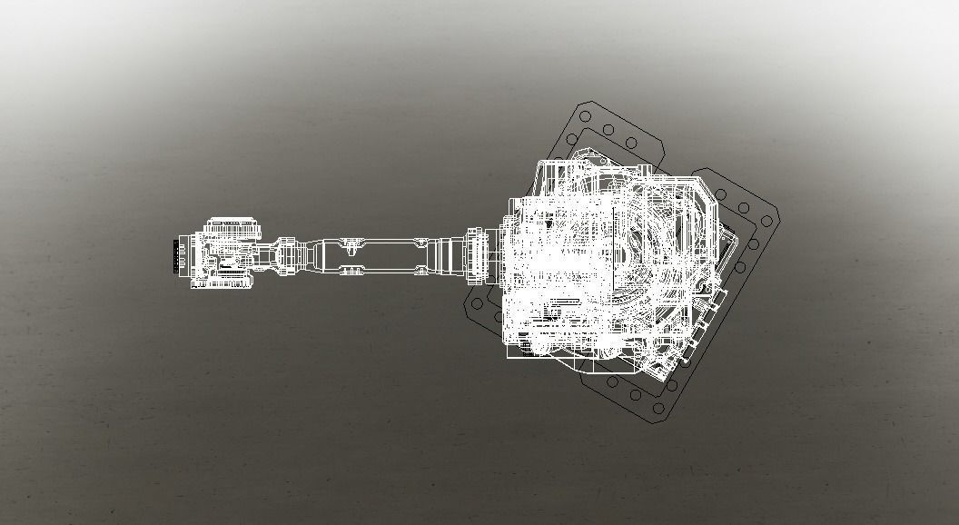 Nachi MC50 Robot W Stand Free 3D model_12