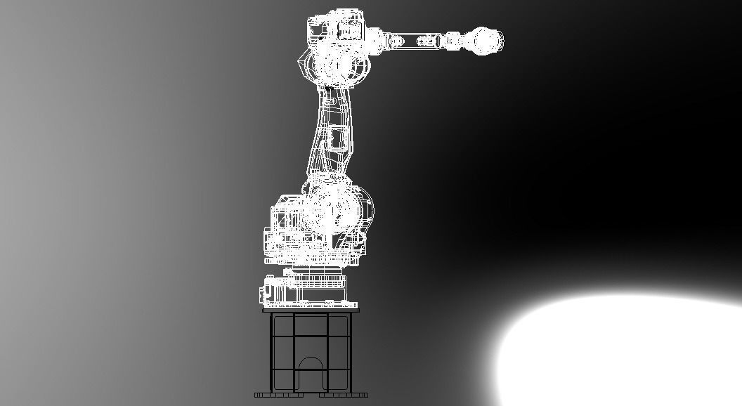 Nachi MC50 Robot W Stand Free 3D model_8